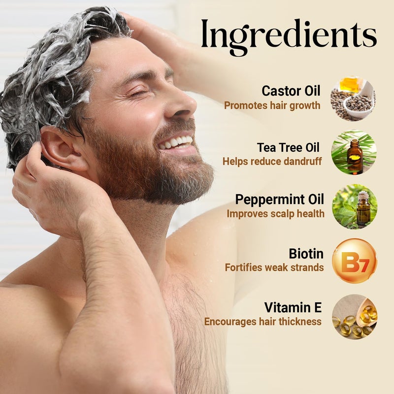 INFINA ESSENTIALS Batana Oil Shampoo | 16 fl oz | with Biotin & Tea Tree | Moisturizing, Strengthening & Nourishing Formula | Promotes Hair Growth and Thickness - Image 4