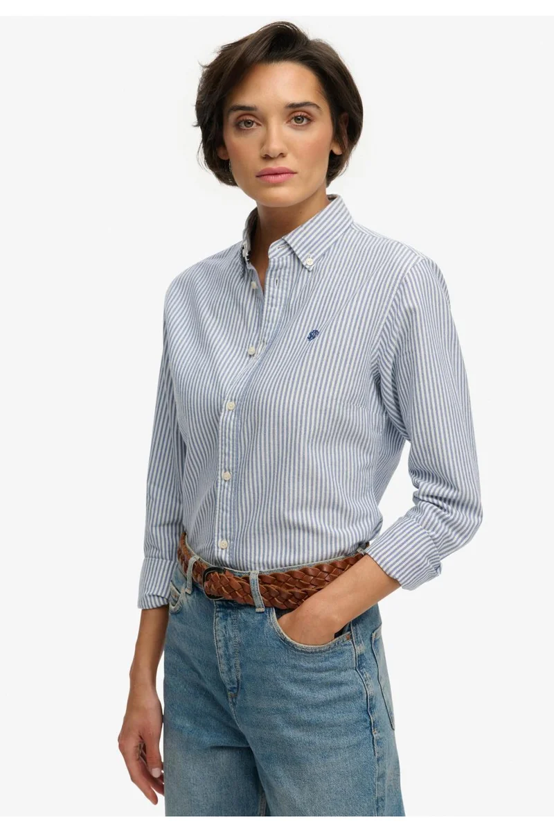 Superdry Slim Oxford Button Down Long Sleeve Shirt