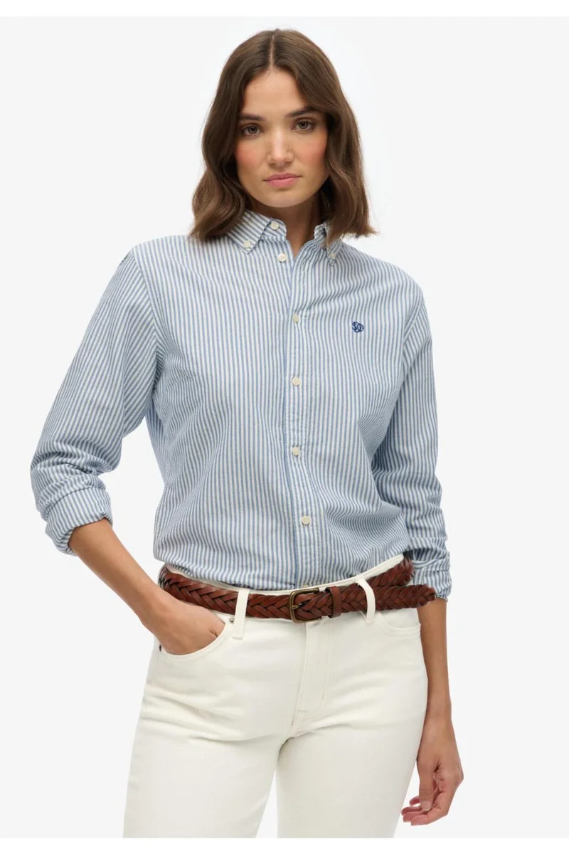 Superdry Slim Oxford Button Down Long Sleeve Shirt