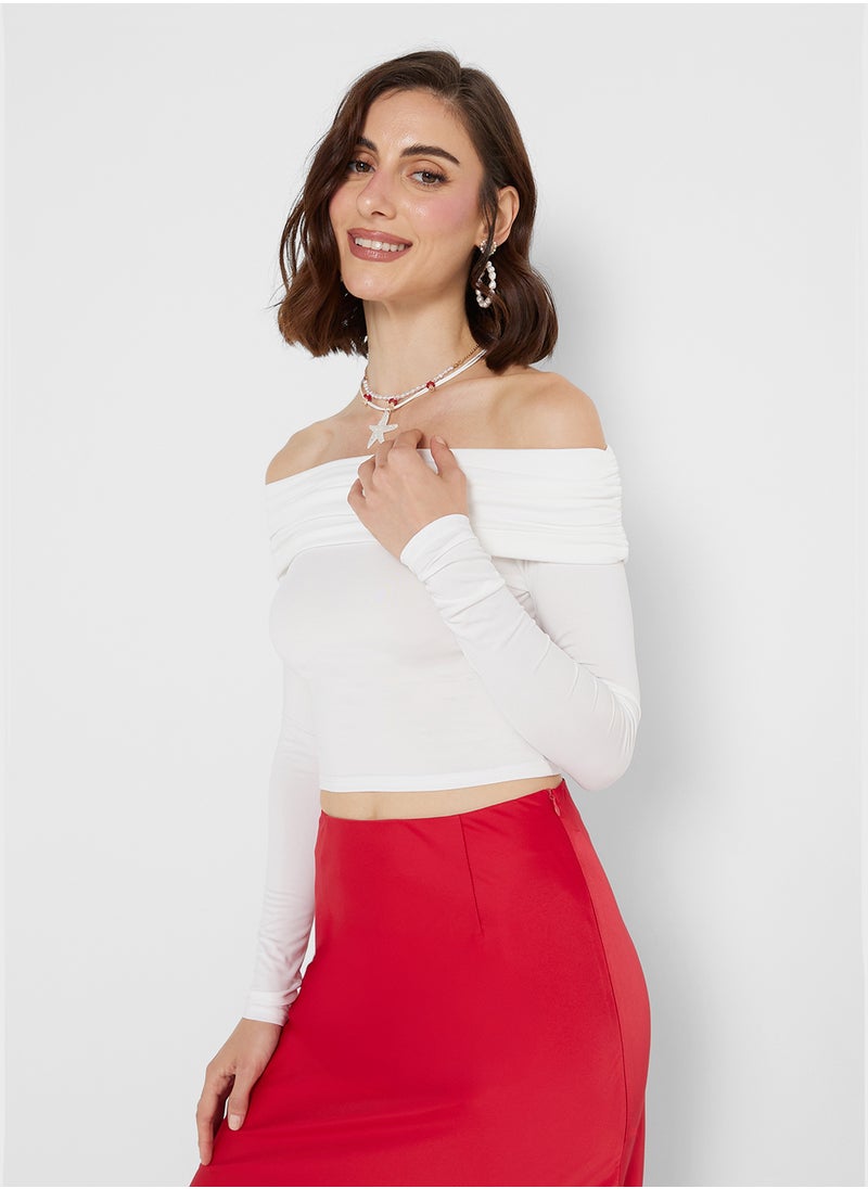 Ginger Satin Column Skirt  - Image 1