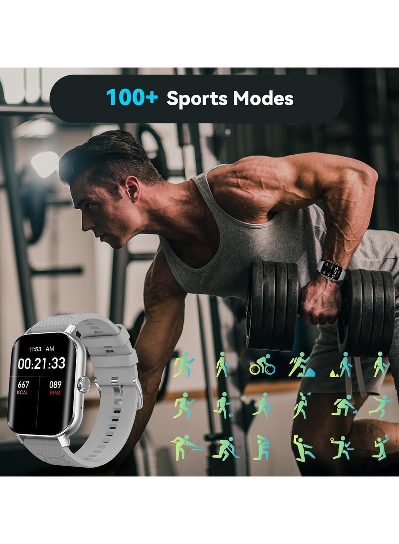 AROAQ Smartwatch for Men and Women with Blood Glucose Monitoring Large Screen Health and Fitness Tracker Sleep and Blood Pressure Monitor Pedometer Compatible with iOS and Android Phones  - Image 4