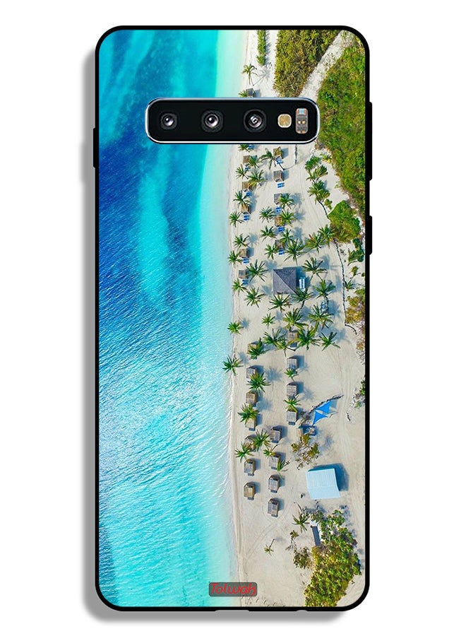 Tolwak Samsung Galaxy S10 Plus Protective Case Cover Beach - Image 2