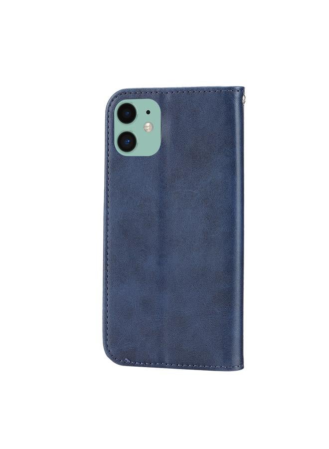 اس-توب جراب هاتف iPhone 11 من الجلد بتصميم شبكي مكعب مع إغلاق مغناطيسي وملمس جلد العجل - Image 3