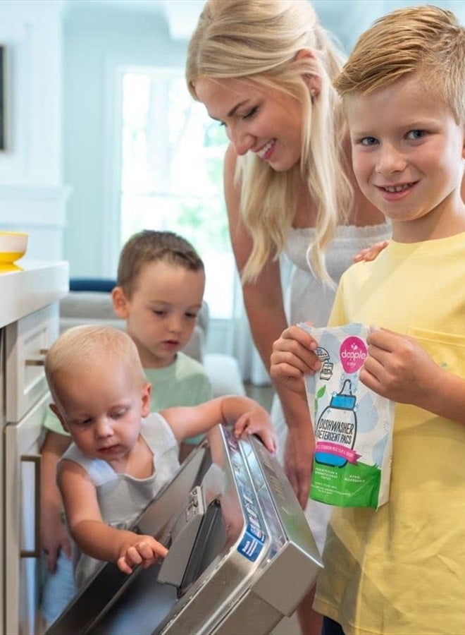 dapple Dishwasher Detergent Pacs by Dapple Baby, 25 Count Pouch (Pack of 2), Fragrance Free, Plant Based & Hypoallergenic Dishwasher Pods - Removes Milk Residue & Odor - Dishes, Baby Bottles & Kitchenware  - Image 3