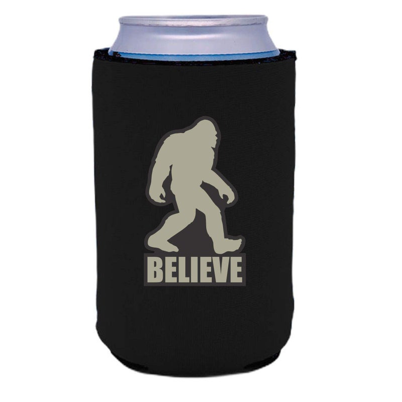 Bigfoot Believe Collapsible Can Coolie 1 Black