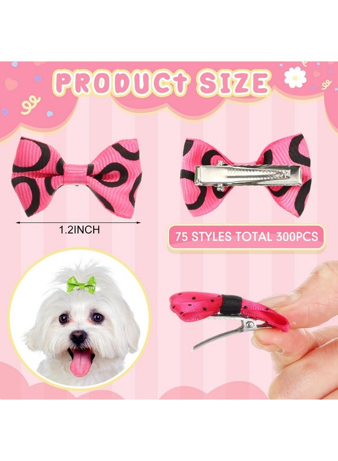 Reginary 300 Pcs (150 Pairs) Dogs Hair Barrettes Bows Cute Pet Hair Bows With Metal Clips Bow Hair Clips For Dogs Cat Puppy Kitten Pet Grooming Hair Accessories - Image 2