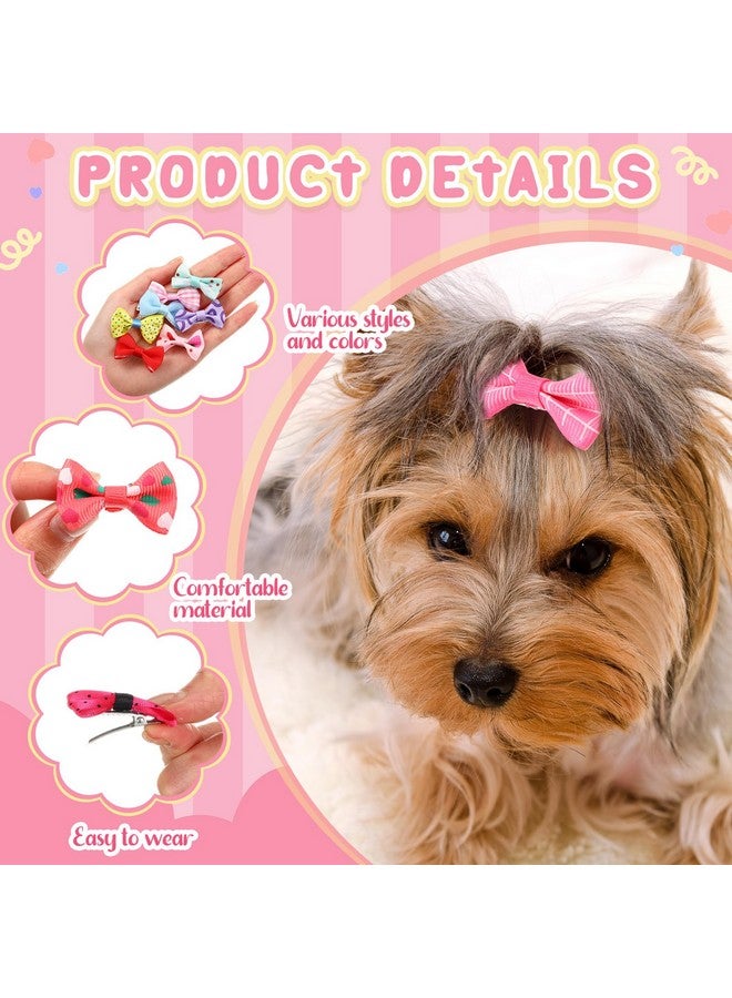 Reginary 300 Pcs (150 Pairs) Dogs Hair Barrettes Bows Cute Pet Hair Bows With Metal Clips Bow Hair Clips For Dogs Cat Puppy Kitten Pet Grooming Hair Accessories - Image 4