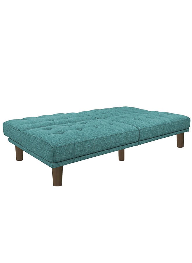 In-House Maria | Sofabed 2 In 1 Upholstered In Linen - Turquoise - Image 4