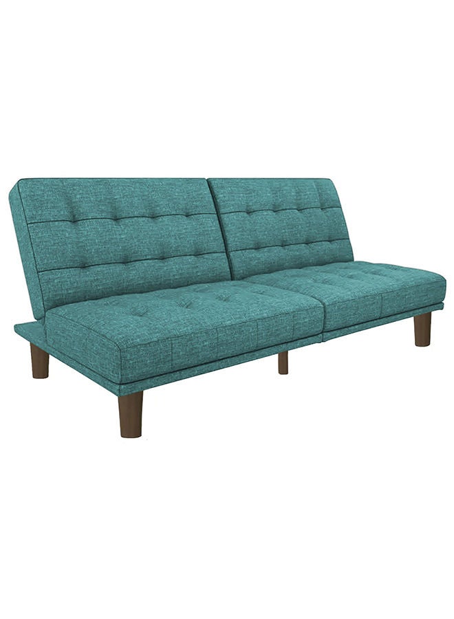 In-House Maria | Sofabed 2 In 1 Upholstered In Linen - Turquoise - Image 2
