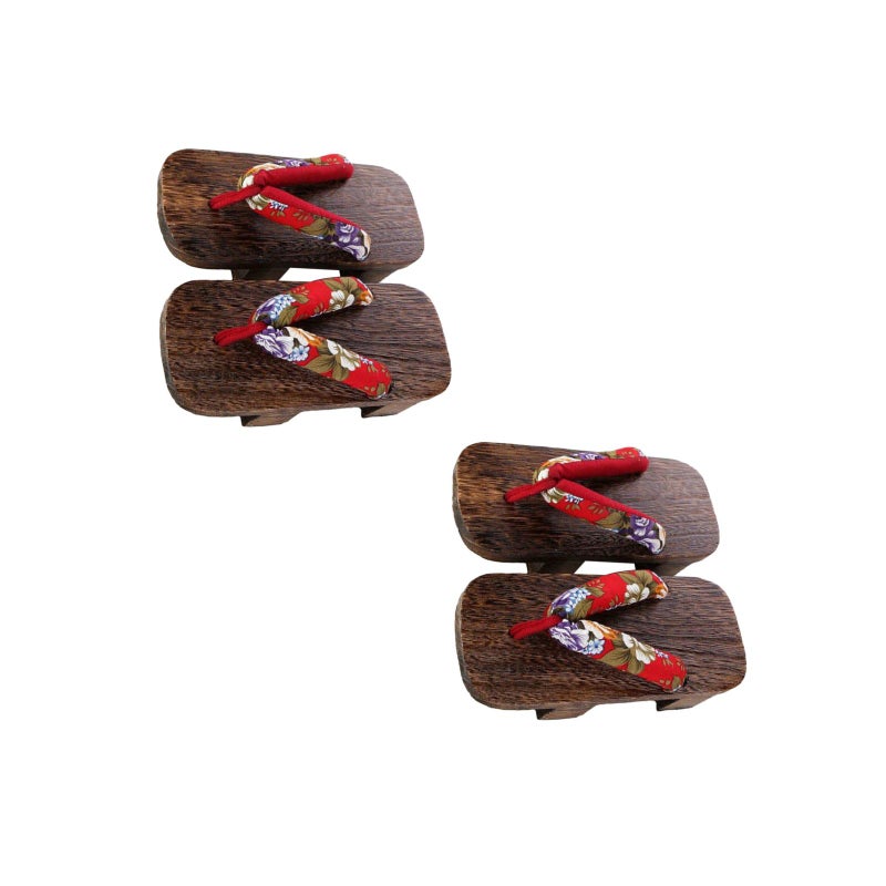2 Pairs of Japanese Clog Shoes Clog Sandals Women Female Clog Slippers - Image 1