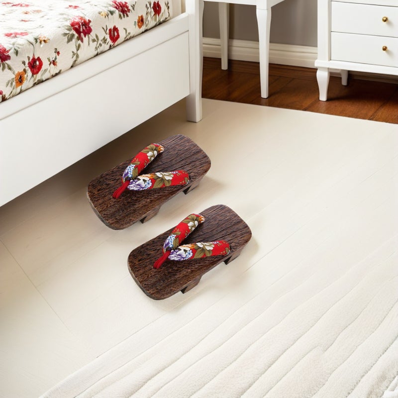 2 Pairs of Japanese Clog Shoes Clog Sandals Women Female Clog Slippers - Image 5