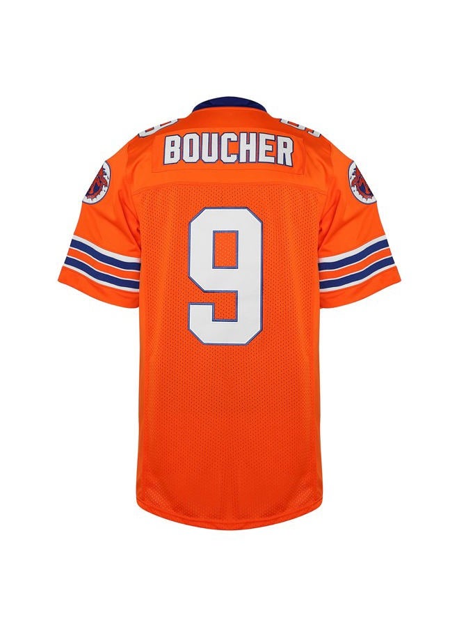Phoneutrix Bobby Boucher #9 The Waterboy Adam Sandler Movie Mud Dogs Bourbon Bowl Football Jersey - White, orange, M - Image 3