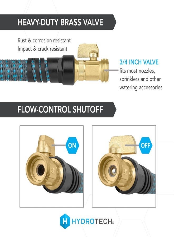HydroTech 5/8" 25 ft Expandable Garden Hose - Flexible, Lightweight, Durable and Burst-Proof Hose with Reinforced Latex Core and Solid Brass Fittings - Great for Lawn Care, Garden, and Car Washing - Image 3