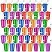 Zubebe 48 Pcs Neon Straws Cups 12 oz Colorful Neon Cups with Sipper and Lids Plastic Favor Reusable Straw for Birthday Party Events Supplies 6 Colors - Image 4