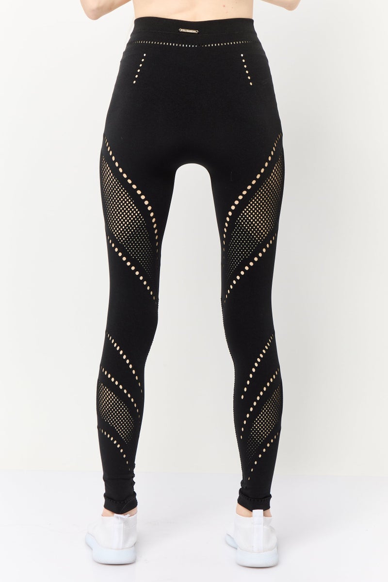 STELLA MCCARTNEY Women Pointelle Leggings, Black  - Image 4