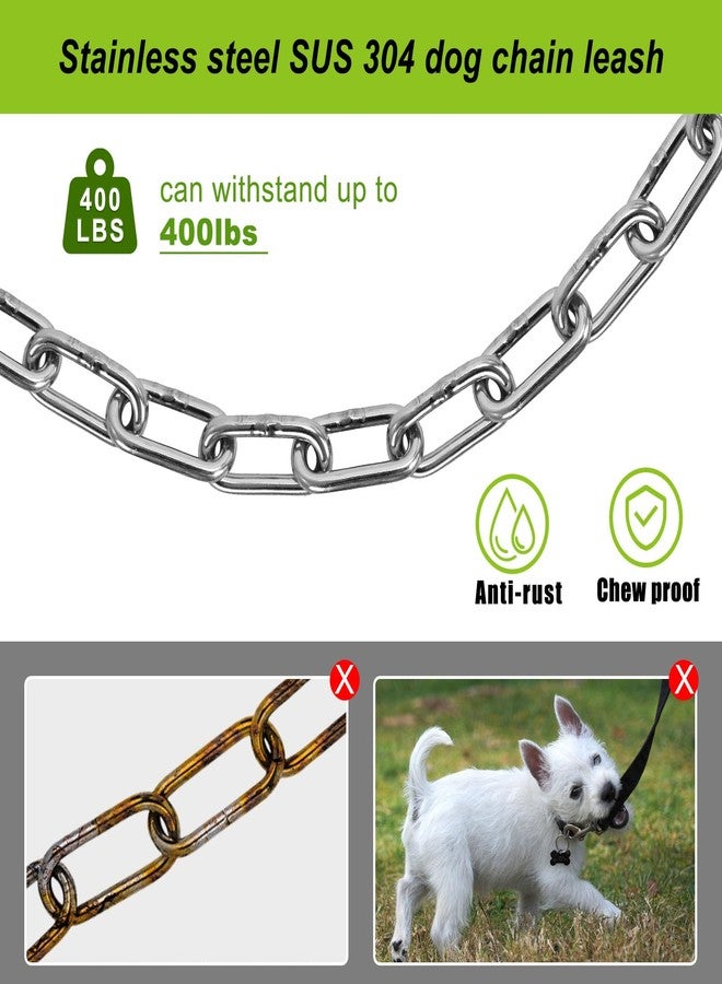 Lifeswell Dog Tie Out Chains and Stake, 30ft Chew Proof Stainless Steel Dog Chains for Outside, 15" Heavy Duty Dog Anchor for Dogs Up to 125lbs, Fully Welded, No Tangle, Ideal for Yard and Camping - Image 3