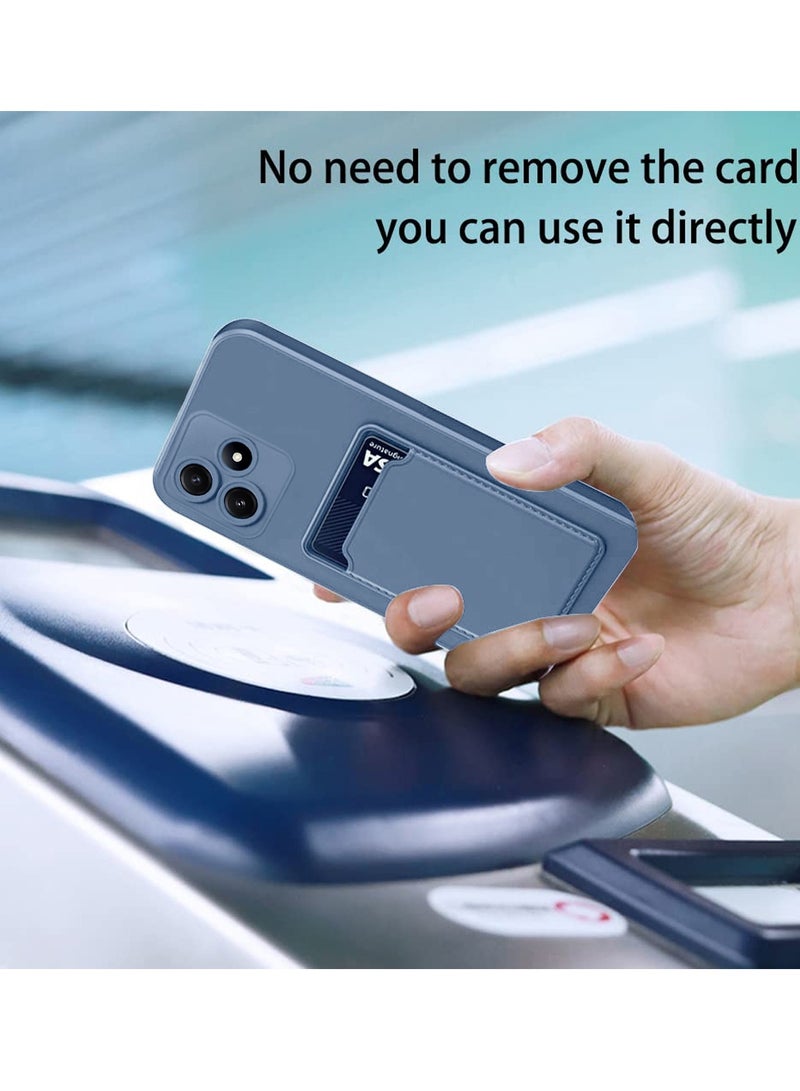 دبليو تيك غطاء حماية من السيليكون TPU مع حامل البطاقة لهاتف Realme Note 50 4G 2024 رمادي - Image 3