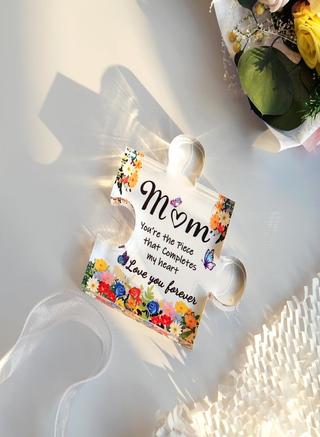 ADDWel Mothers Day Gifts for Mom from Daughter, Son - Cute Mom Gifts from Kids - Mum Birthday Christmas Stocking Stuffers Thanksgiving Gifts Idea - Fancy Engraved Acrylic Block Puzzle Piece for Mother - Image 5