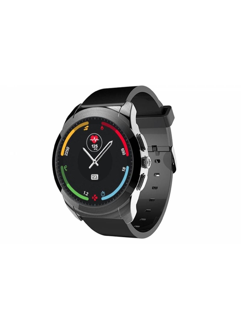 MyKronoz ZeTime Original Petite Hybrid Smartwatch– Brushed Black/gray with Black Silicone Strap, Mechanical Hands + Touchscreen, Fitness & Heart Rate Tracking, Sleep Monitoring, Calls & Notifications – Daily Activity & Travel Use - Image 2