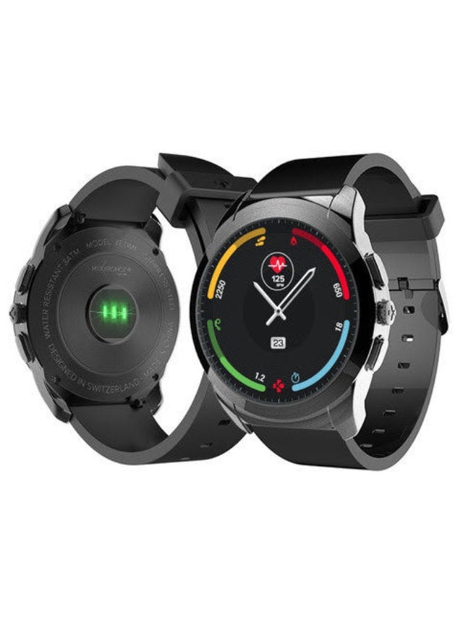 MyKronoz ZeTime Original Petite Hybrid Smartwatch– Brushed Black/gray with Black Silicone Strap, Mechanical Hands + Touchscreen, Fitness & Heart Rate Tracking, Sleep Monitoring, Calls & Notifications – Daily Activity & Travel Use - Image 4