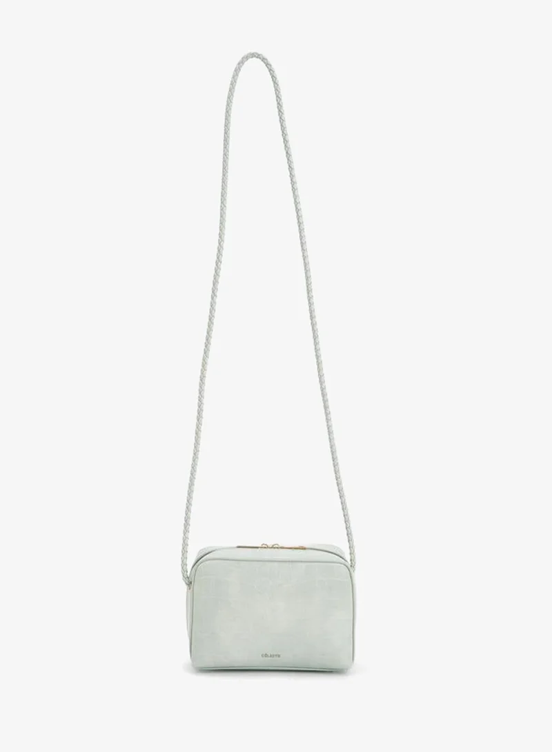 Celeste Textured Crossbody Bag With Zip Closure