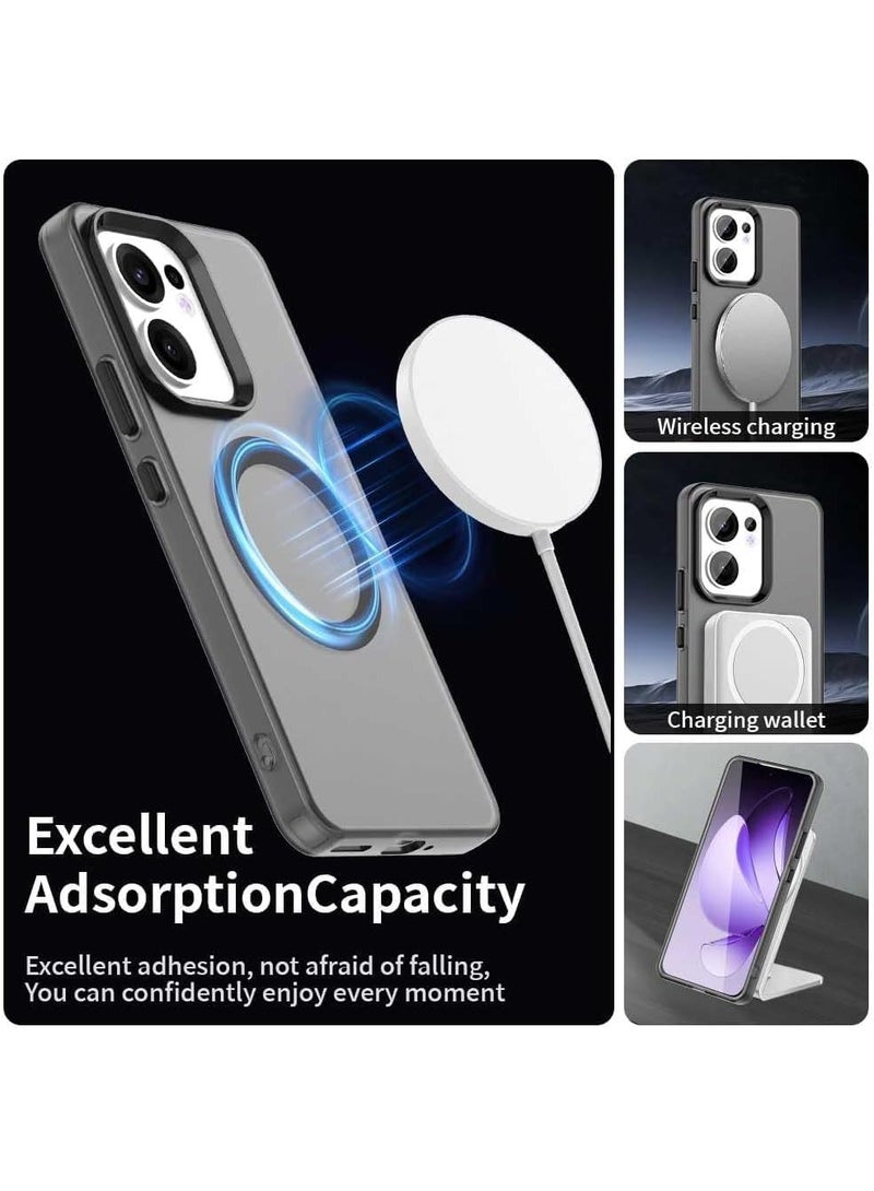 CHEROSIN Magnetic Phone Case for OPPO Reno 13F/ Reno13 F 5G,Supports Wireless Charging, TPU Shockproof Phone Cover,Anti-Slip,No Yellowing  - Image 2