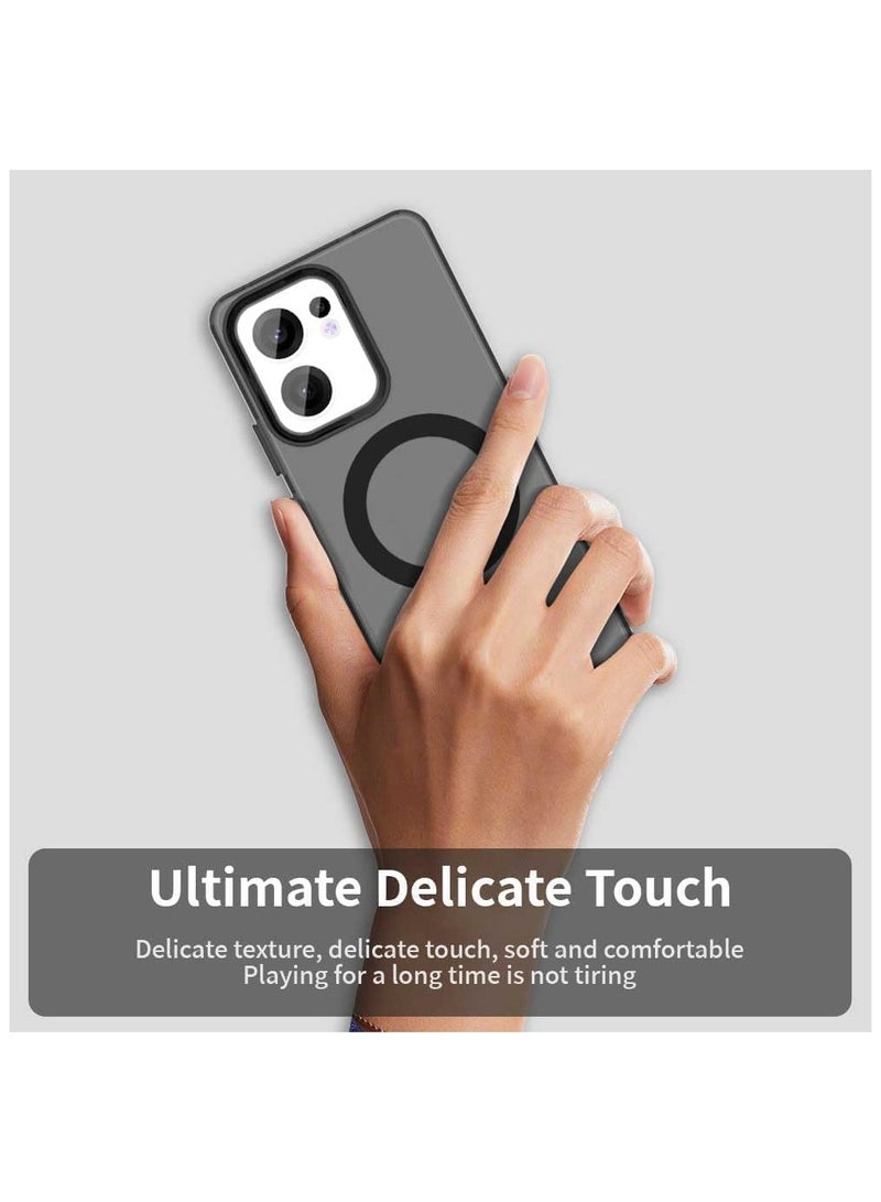 CHEROSIN Magnetic Phone Case for OPPO Reno 13F/ Reno13 F 5G,Supports Wireless Charging, TPU Shockproof Phone Cover,Anti-Slip,No Yellowing  - Image 5