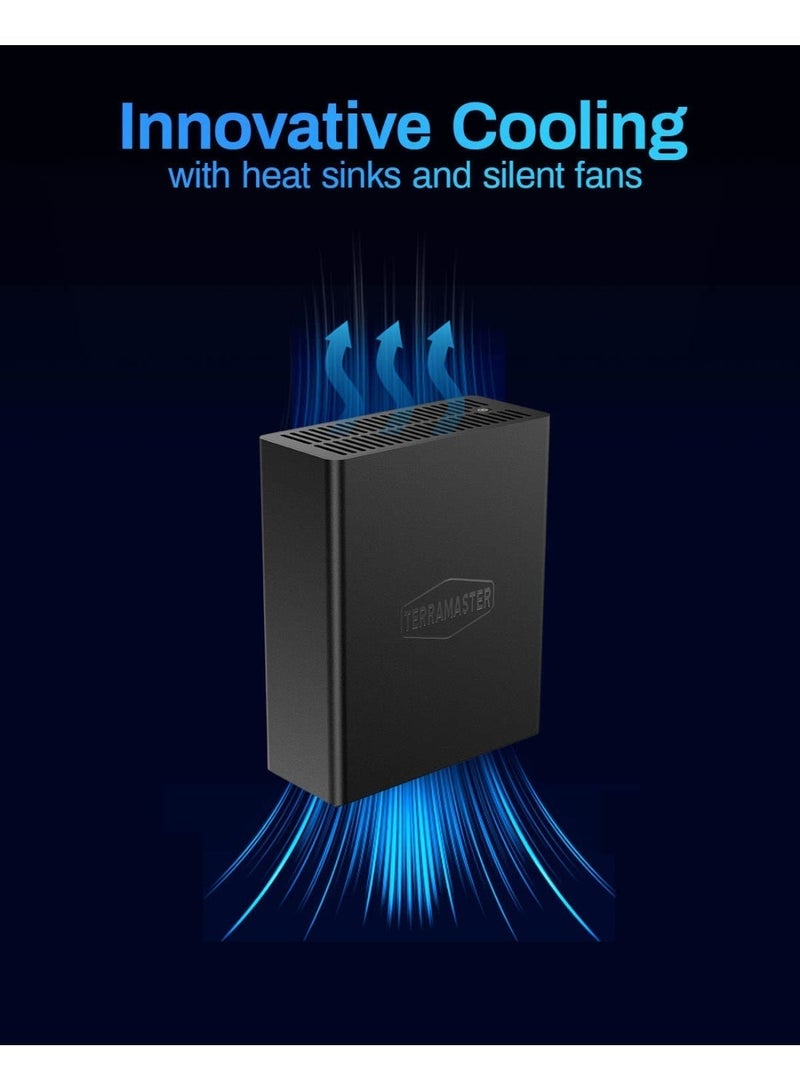 TERRAMASTER F8 SSD Plus NAS - 8Bay All SSD NAS Storage Core i3 8-Core 8-Thread CPU, 16GB DDR5 RAM, 10GbE Port, Palm-Sized Network Attached Storage Peak Performance for Business (Diskless) - Image 5