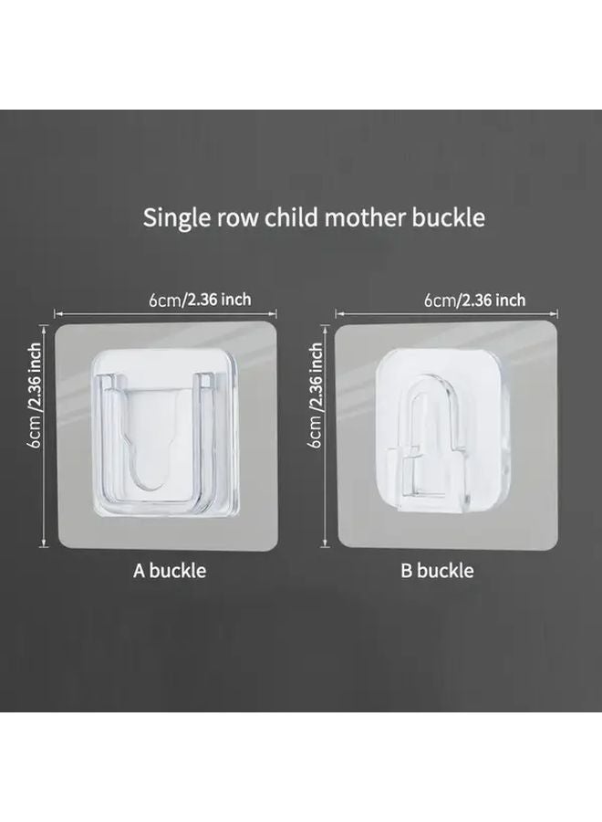 1 Pair Plastic Wall Hooks Multi Purpose Waterproof Brackets for Router Socket Picture Frame - Image 4