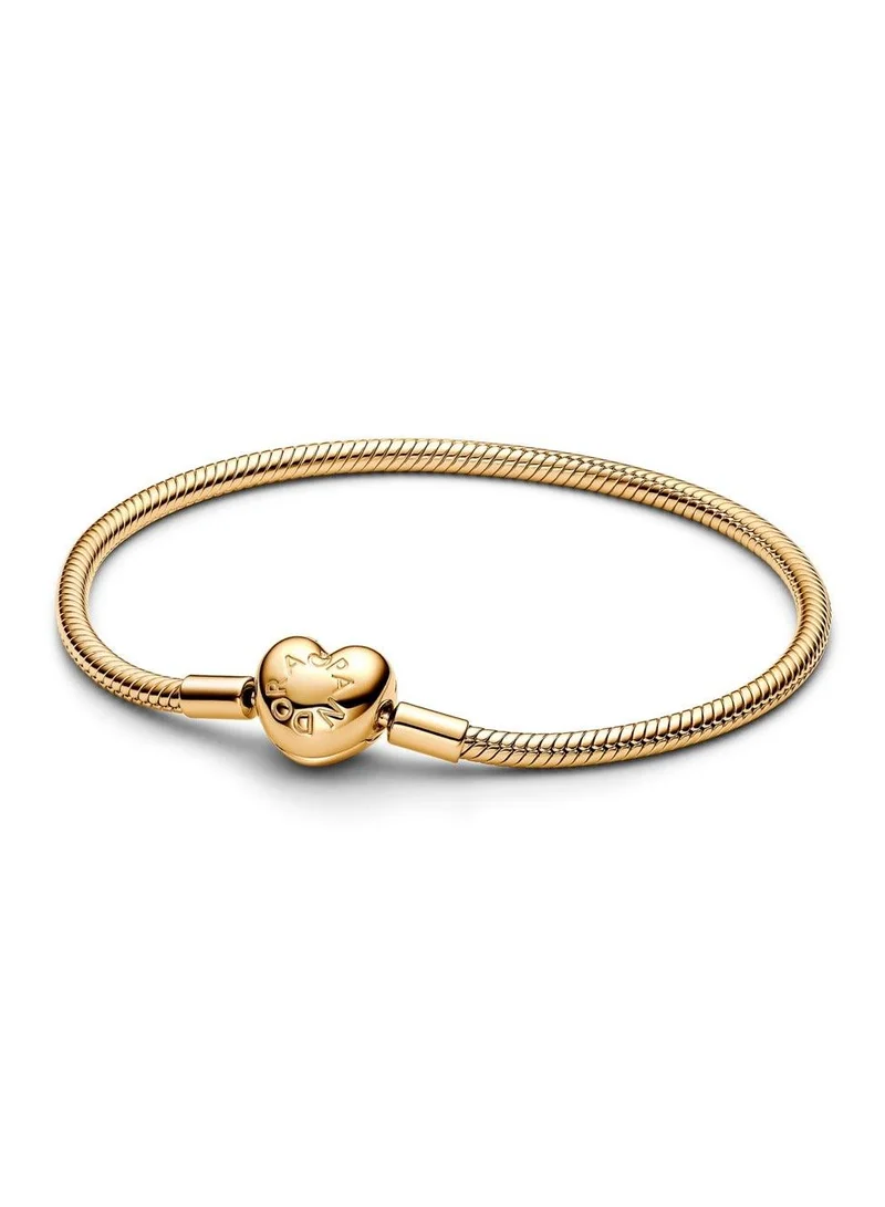Pandora Moments Heart Clasp Snake Chain Bracelet