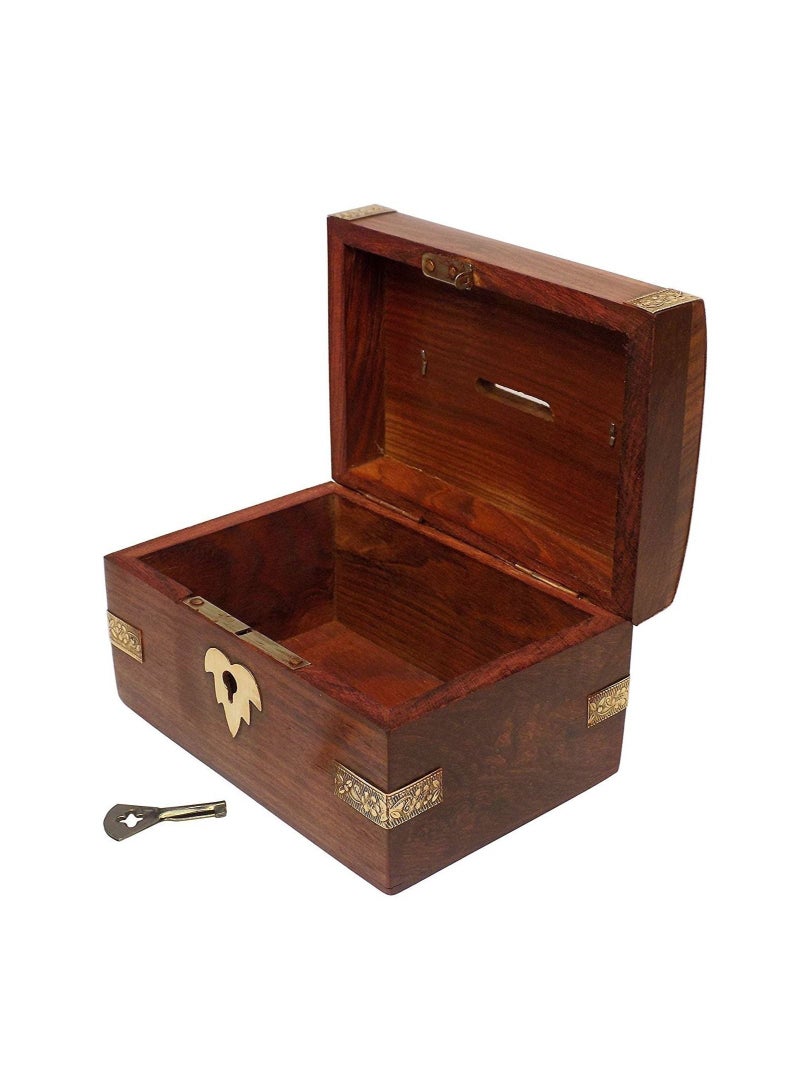 ITOS365 Wooden Money Box With Lock - Image 2