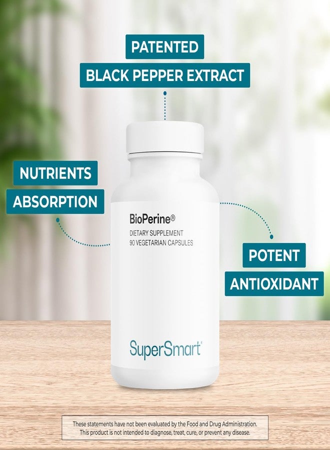 SuperSmart Bioperine 30mg per Day (95% Piperine) - Black Pepper Extract Supplement - Absorption Enhancer - Digestive Enzymes Support | Non-GMO & Gluten Free - 90 Vegetarian Capsules - Image 2