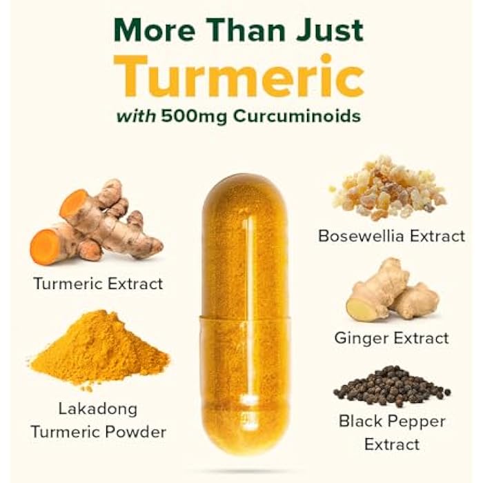 VAHDAM Turmeric Curcumin 2000mg (500mg Curcuminoids) with Boswellia & Piperine for Fast Absorption | Supports Joint Health and Mobility | 90 Capsules (Pack of 2) - Image 3