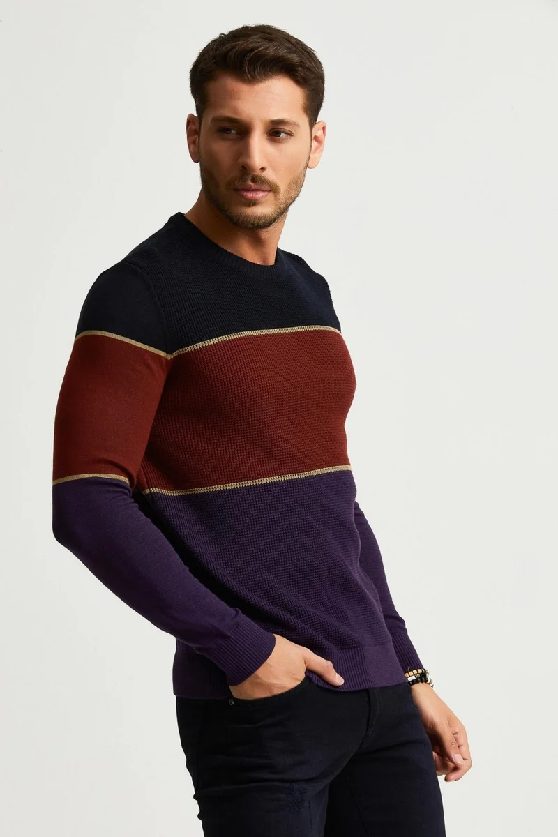 الكسندر جاردي Color Block Sweater (E22-5708)