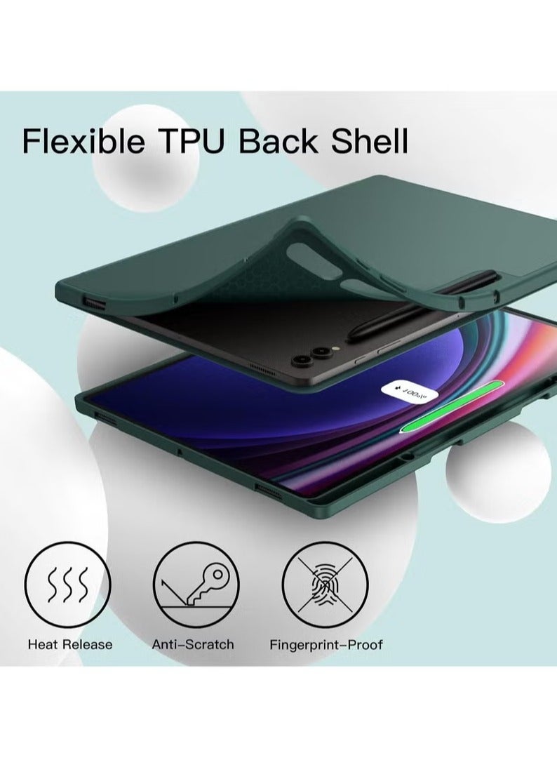 ليدين جراب لجهاز Samsung Galaxy Tab S8 2022/S7 2020 مقاس 11 بوصة مع حامل قلم S، غطاء واقٍ ثلاثي الطي من مادة TPU الناعمة، يدعم شحن قلم S، خاصية الإيقاظ/السكون التلقائي - Image 4