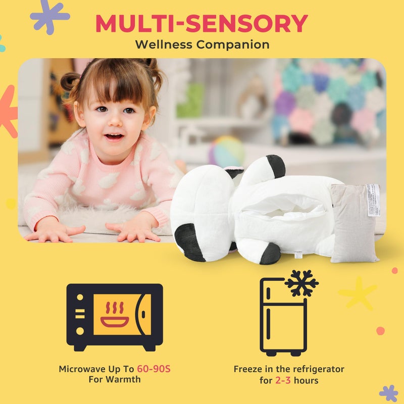 Onsoyours Original Weighted & Heatable Sunflower Cow Stuffed Animals, 3.7 lbs Microwavable Plushies for Stress Relief - 20 inch Large Comfort Soft Plush Toys for Kids & Adults - Image 4
