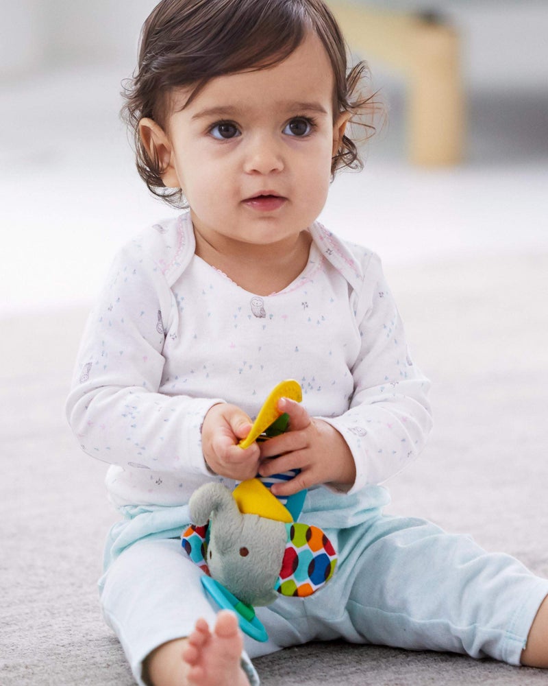 Skip Hop لعبة نشاط الأطفال من سكيب هوب باندان باديز، جرس وأسنان، على شكل فيل، 3x2.5x7 بوصة (عبوة من 1) - Image 3