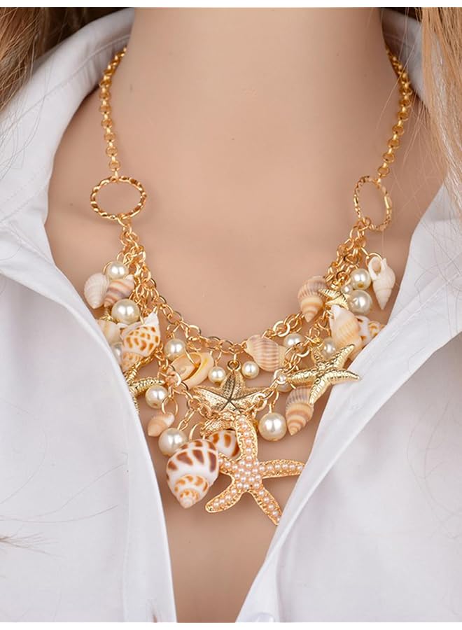 تشيميز أصفر قلادات تشوكر مطلية بالذهب من الزنك للنساء والفتيات - Image 2