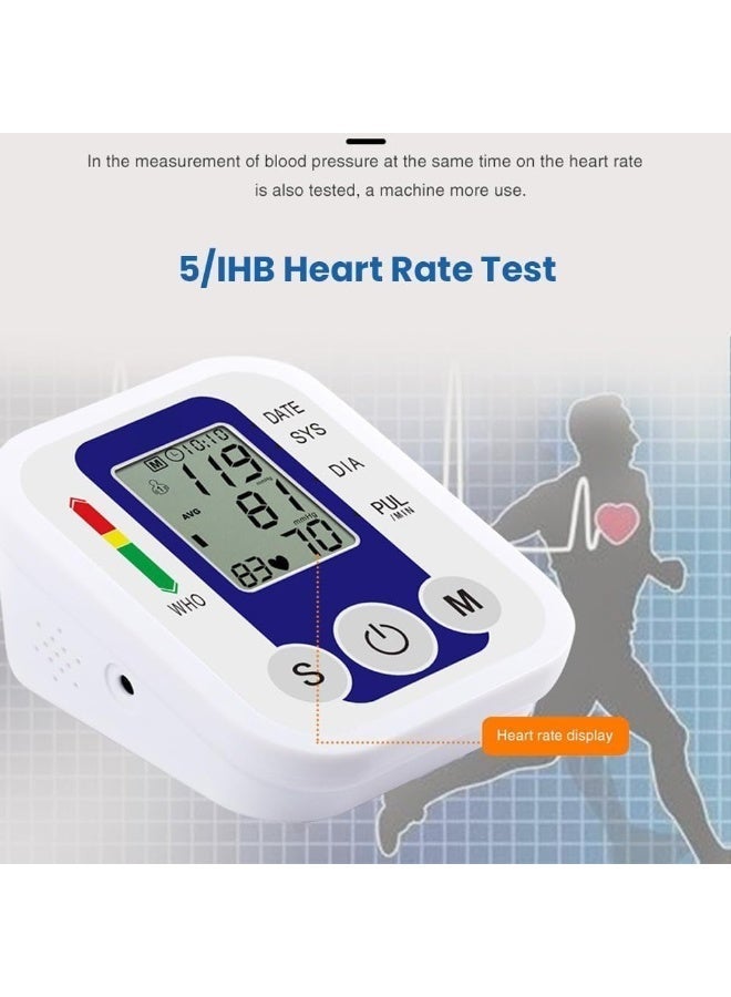 Kimaya Blood Pressure Machine, Automatic Digital Upper Arm Blood Pressure Monitor with Adjustable Large Cuff with Voice Function and 2x99 Memory Sets - Image 4