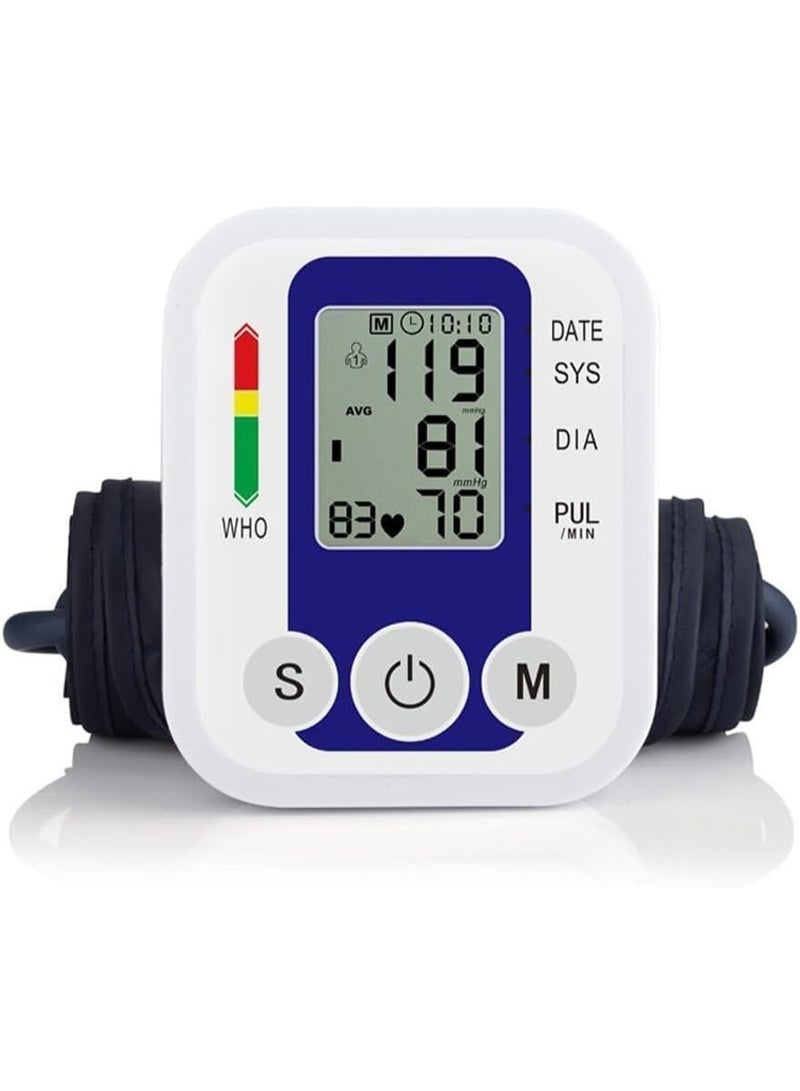 Kimaya Blood Pressure Machine, Automatic Digital Upper Arm Blood Pressure Monitor with Adjustable Large Cuff with Voice Function and 2x99 Memory Sets - Image 3