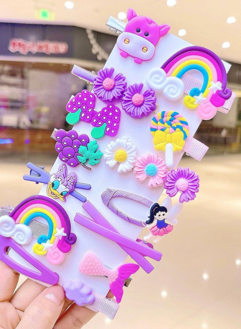 42 قطعة من إكسسوارات شعر الحلوى للأطفال، وصلات شعر وردية للبنات الصغيرات - Image 4