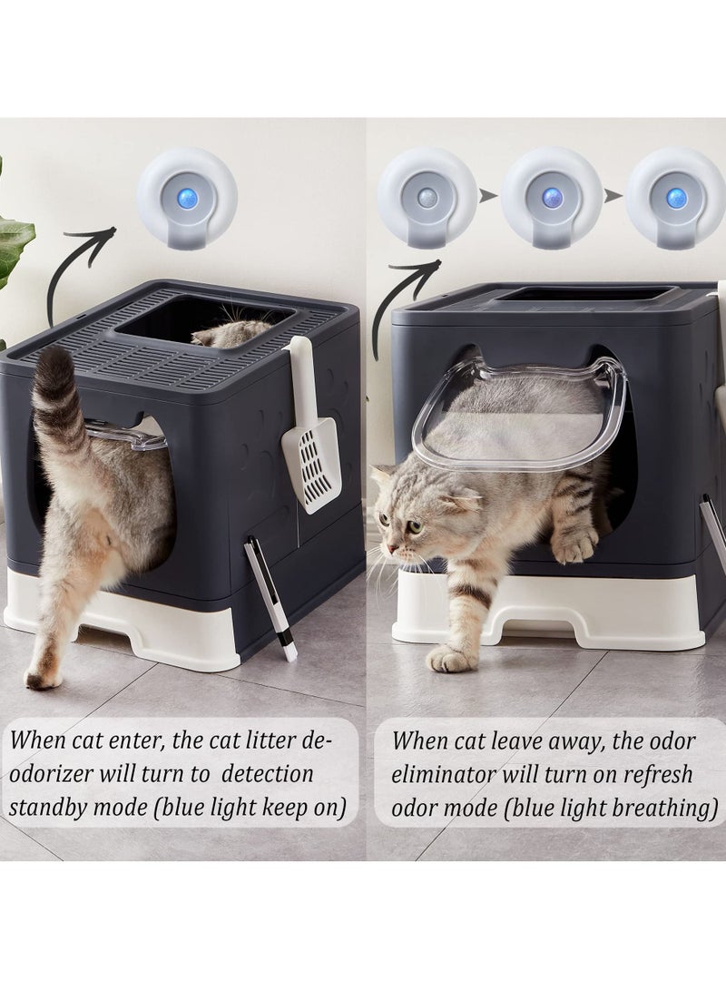 Smart Pet Smell Deodorizer, Litter Box Odor Eliminator, Auto On/Off, Rechargeable Dust-Free Litter Genie for Cat Litter Box, Bathroom Wardrobe and Small Area - Image 3