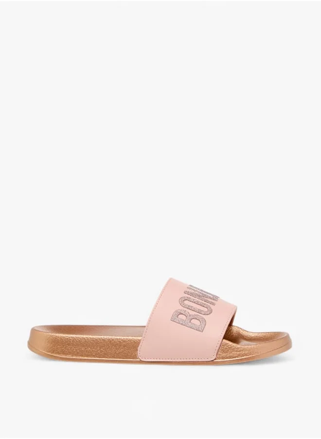 Celeste Womens Typographic Detail Slides