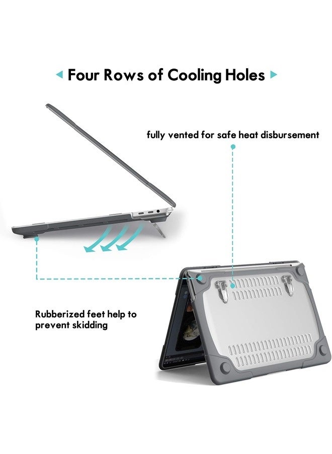 برو كيسيز حافظة بروكيس لماك بوك برو مقاس 13 بوصة (إصدارات 2020 – 2023) – غطاء صلب مزود بحامل قابل للطي. - Image 5