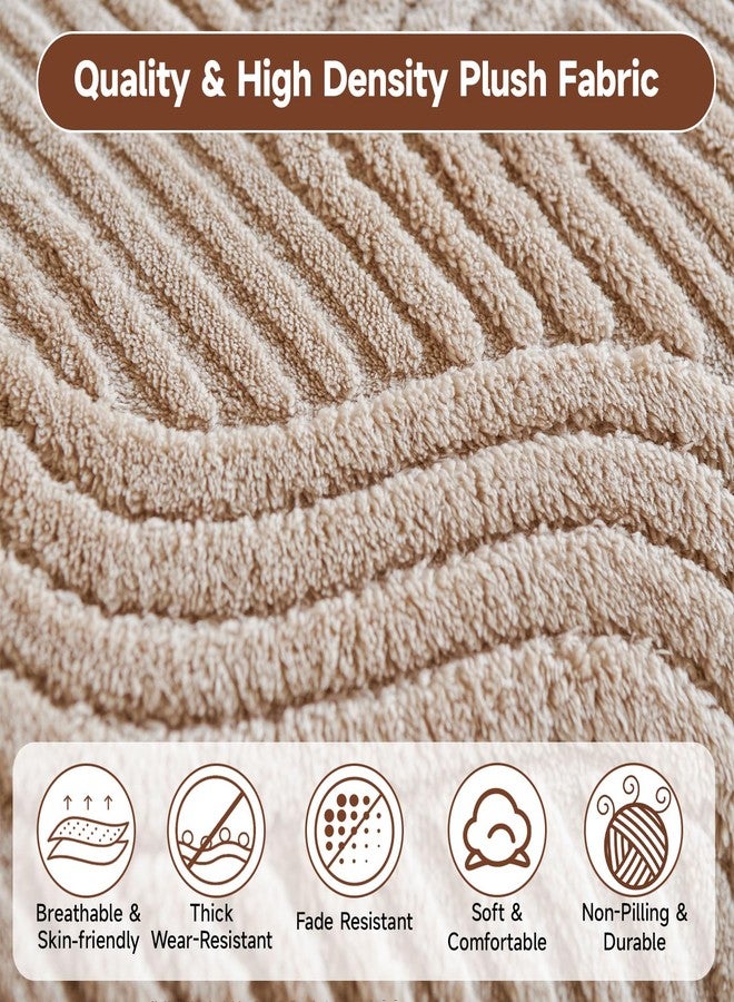 OTOB All Season Couch Cover for Dogs Washable, Non Slip Fuzzy Plush Pet Couch Covers, Cat Kids Pet Friendly Soft Armrest Sofa Slipcovers Furniture Protector, 1 Piece (Coffee, 27.6"x27.6") - Image 2