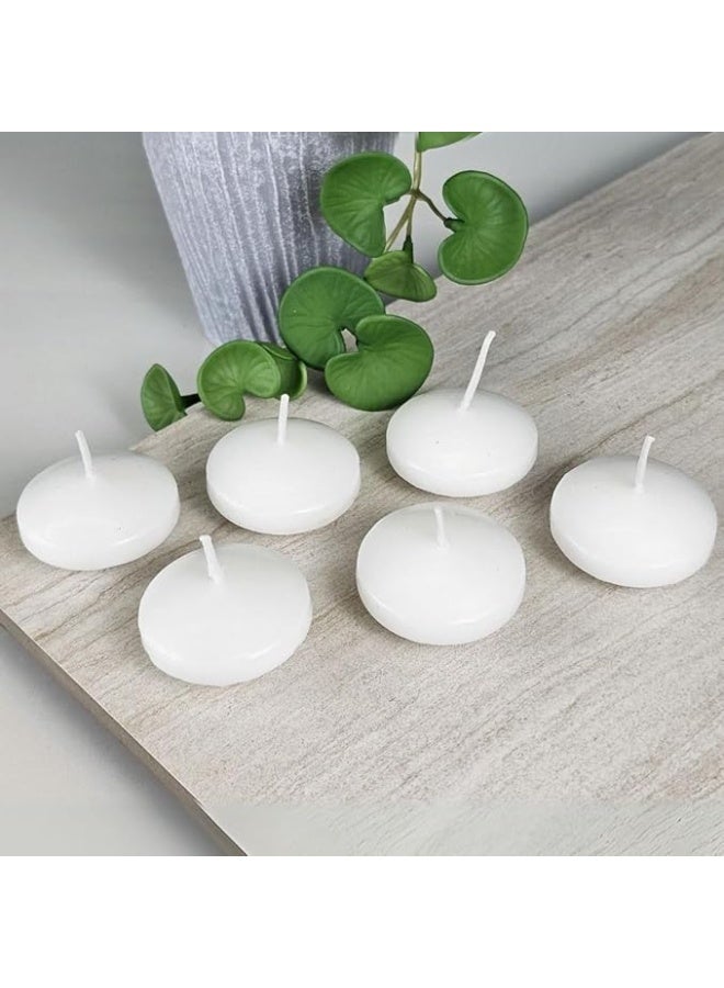 سبيس شوب عشر قطع شمع دائري لديكور المنزل وغرفة المعيشة وغرفة النوم والمهرجانات للتأمل والاسترخاء وتعطير الجو أبيض - Image 3
