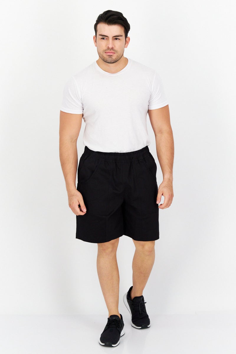 PUMA شورتات تدريب رياضية للرجال بشعار العلامة التجارية، أسود - Image 2