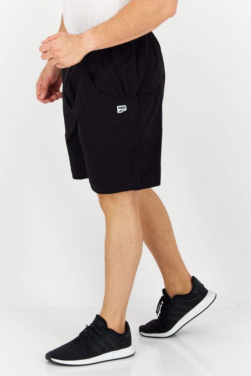 PUMA شورتات تدريب رياضية للرجال بشعار العلامة التجارية، أسود - Image 3