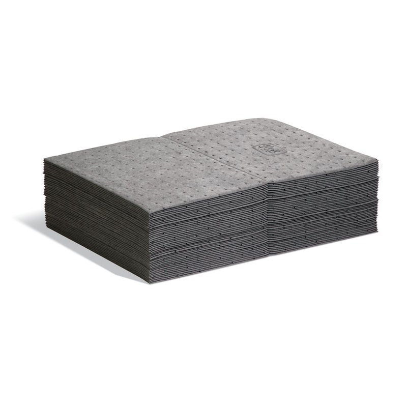 PIG Premium Absorbent Mat Pads | 50 Oil Absorbent Pads | The Original Mat | 15" x 20" Oil Pads | Each Pad Absorbs 28 oz | Total Absorbency is 11 Gallons | 50-Count | MAT231 - Image 1