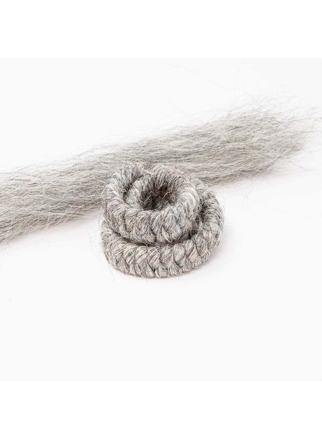 mehron Makeup Crepe Hair 12-inch Braid (Light Grey) - Image 1